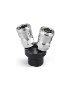 JS-2 Two-Way Pneumatic Air Splitter Manifold with Quick Couplers