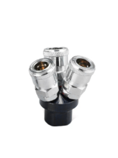 JS-3 Three-Way Pneumatic Air Splitter Manifold with Quick Couplers