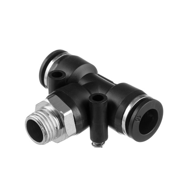 KS-05 Male Thread Three-Way Push-In Pneumatic Tee Fitting