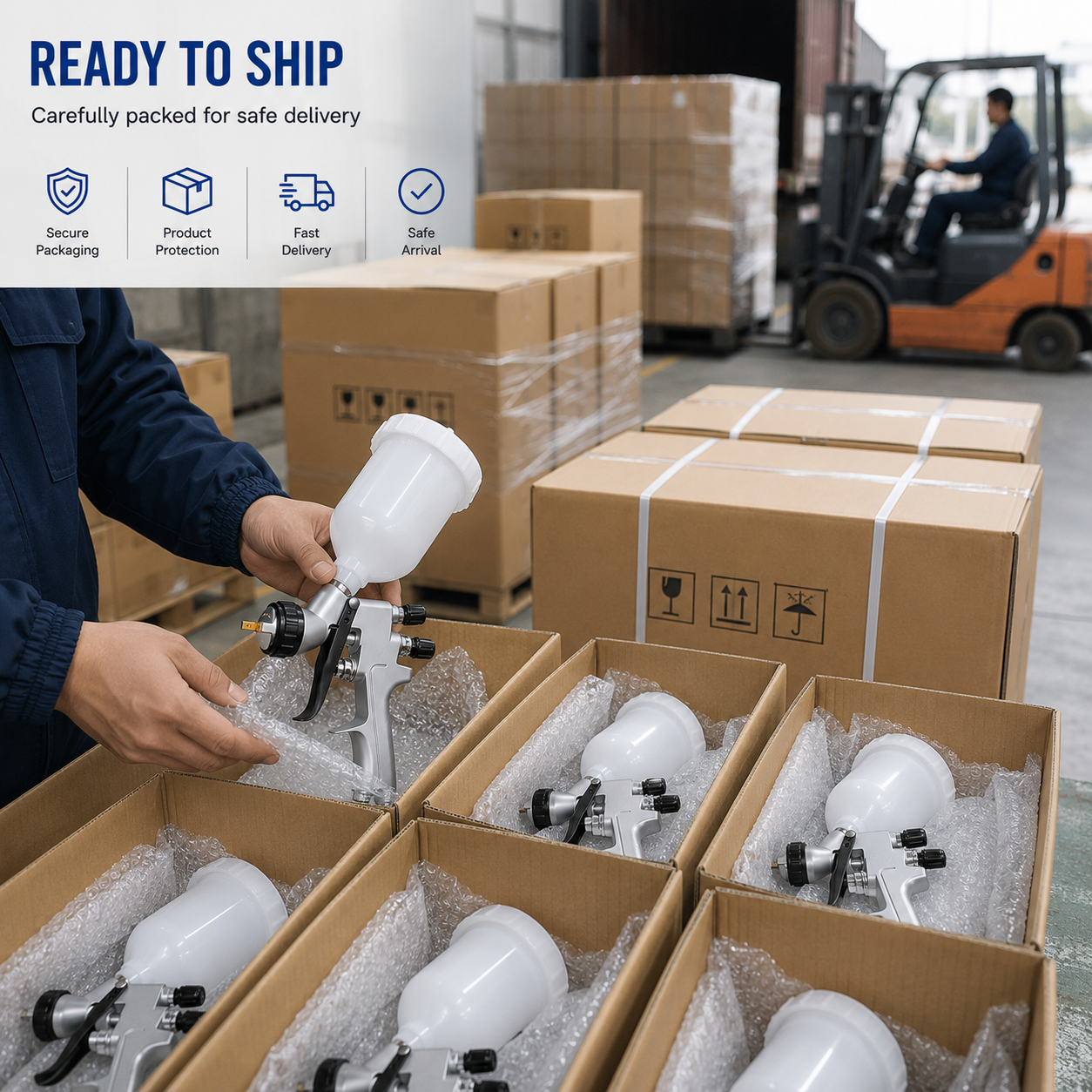 Automotive Refinishing Gravity Feed Spray Gun with 600ml Cup