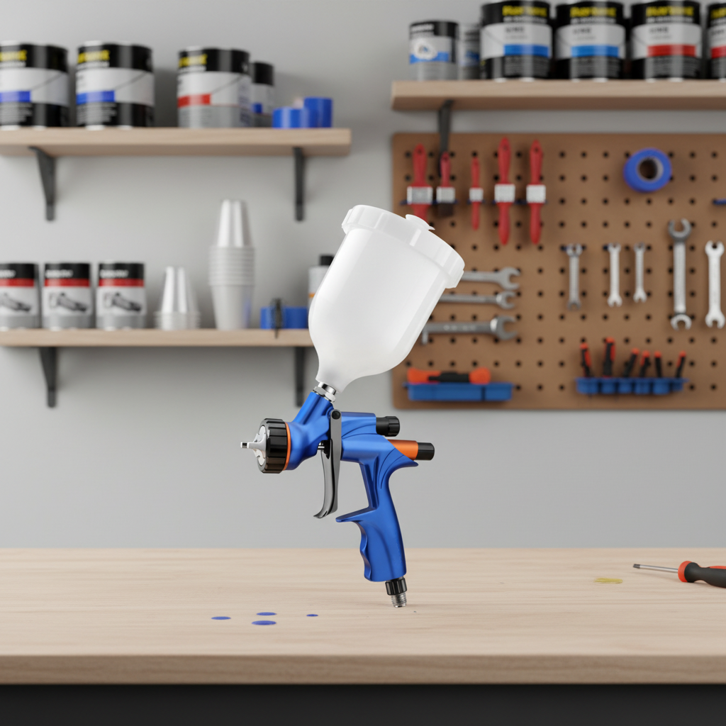 High Precision LVLP Automotive Paint Spray Gun with 600ml Cup