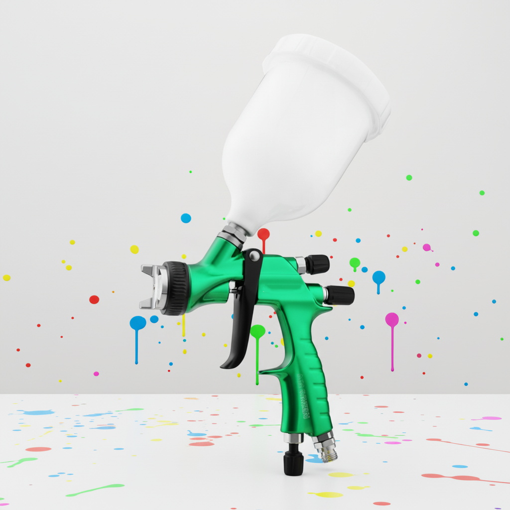 Professional LVLP Gravity Feed Paint Spray Gun for Automotive and Furniture Finishing
