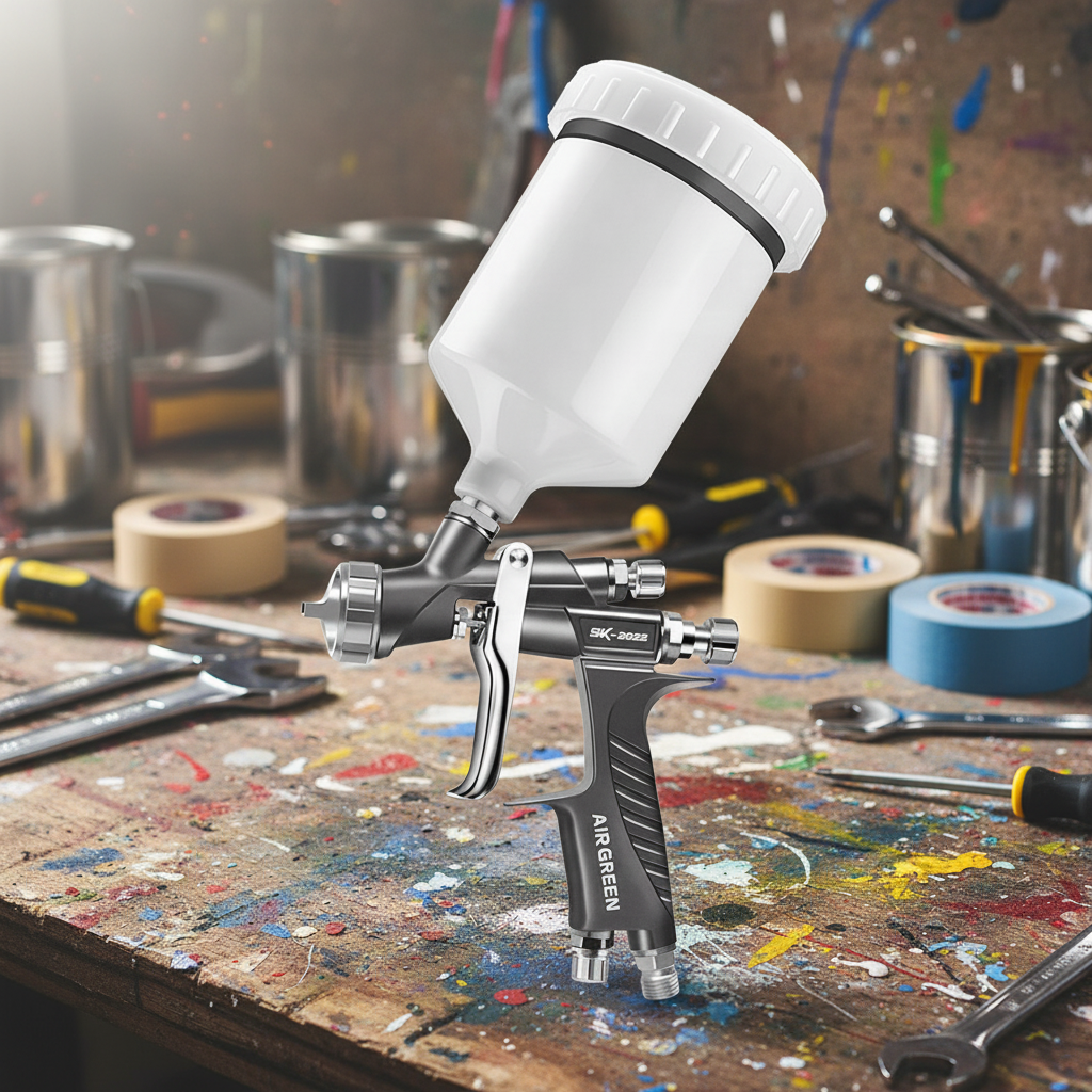 Professional Automotive LVLP Spray Gun with Adjustable Nozzle