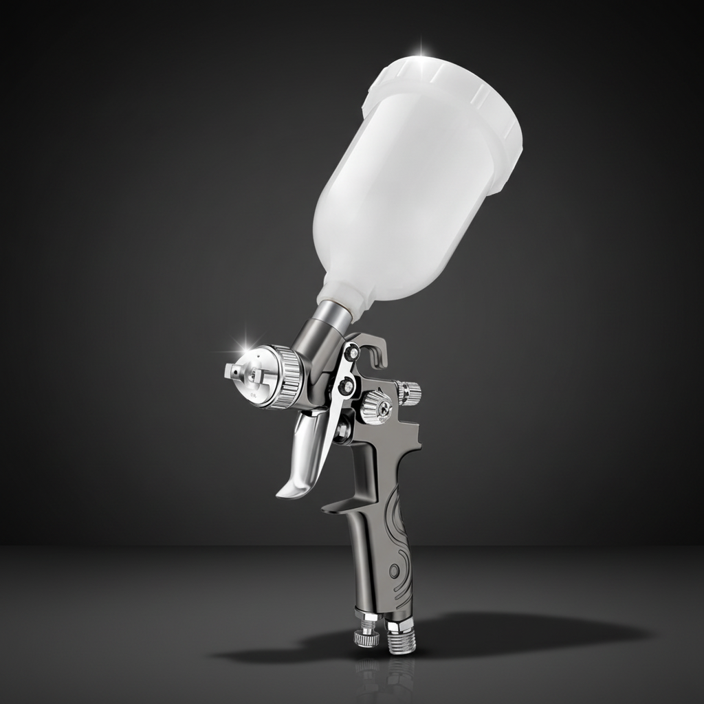 SK‑350 Low Pressure LVLP Paint Spray Gun with Adjustable Nozzle