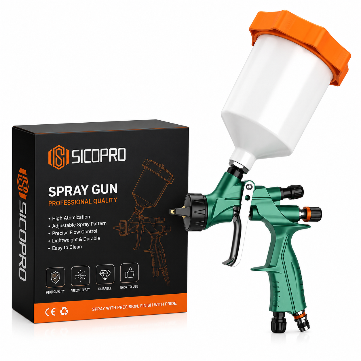 SK-200 HVLP Spray Gun - Professional Finish Edition