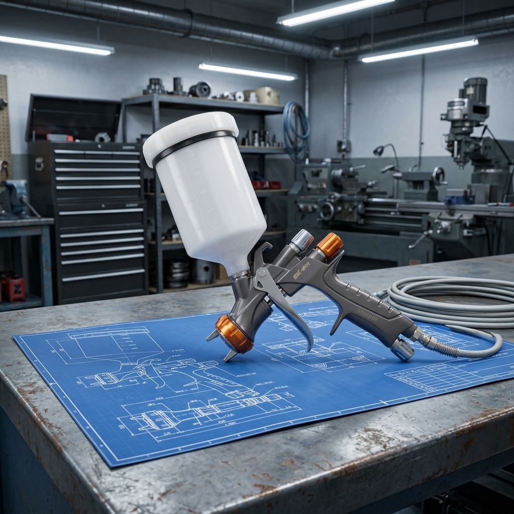 LVLP Workshop Refinishing Spray Gun for Precision Coating