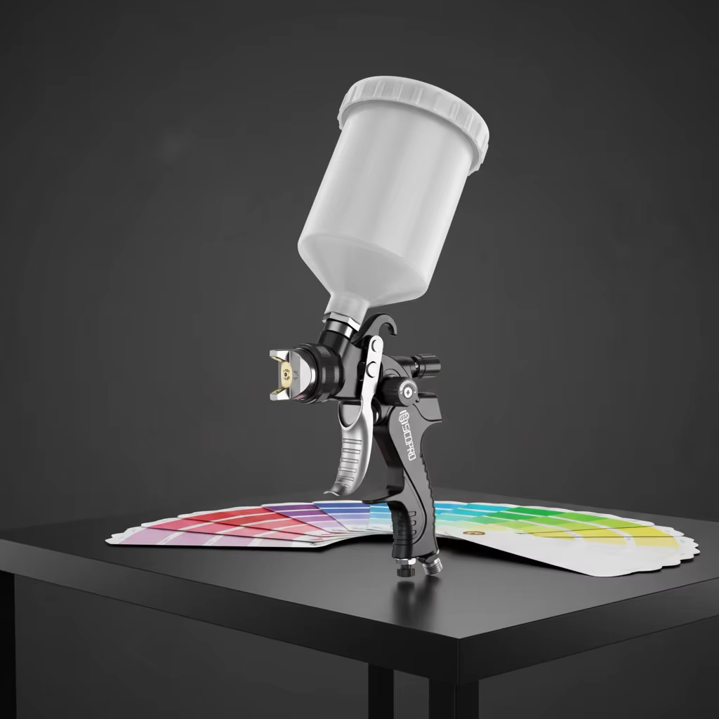 Gravity Feed Paint Spray Gun for Workshop Color Matching