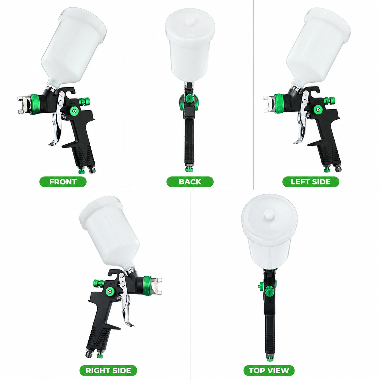 Adjustable Gravity Feed Spray Gun with Cup for Precision Refinishing