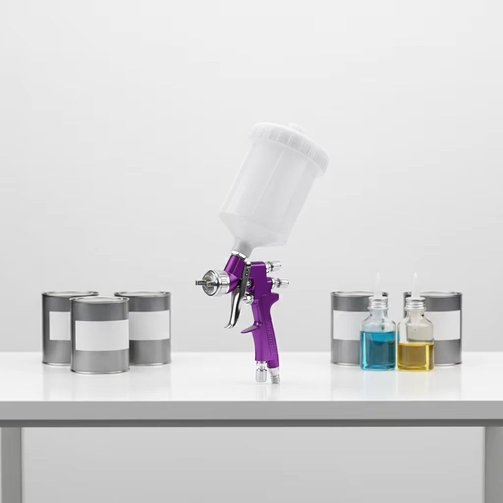 Professional HVLP Gravity Feed Spray Gun with 600ml Cup