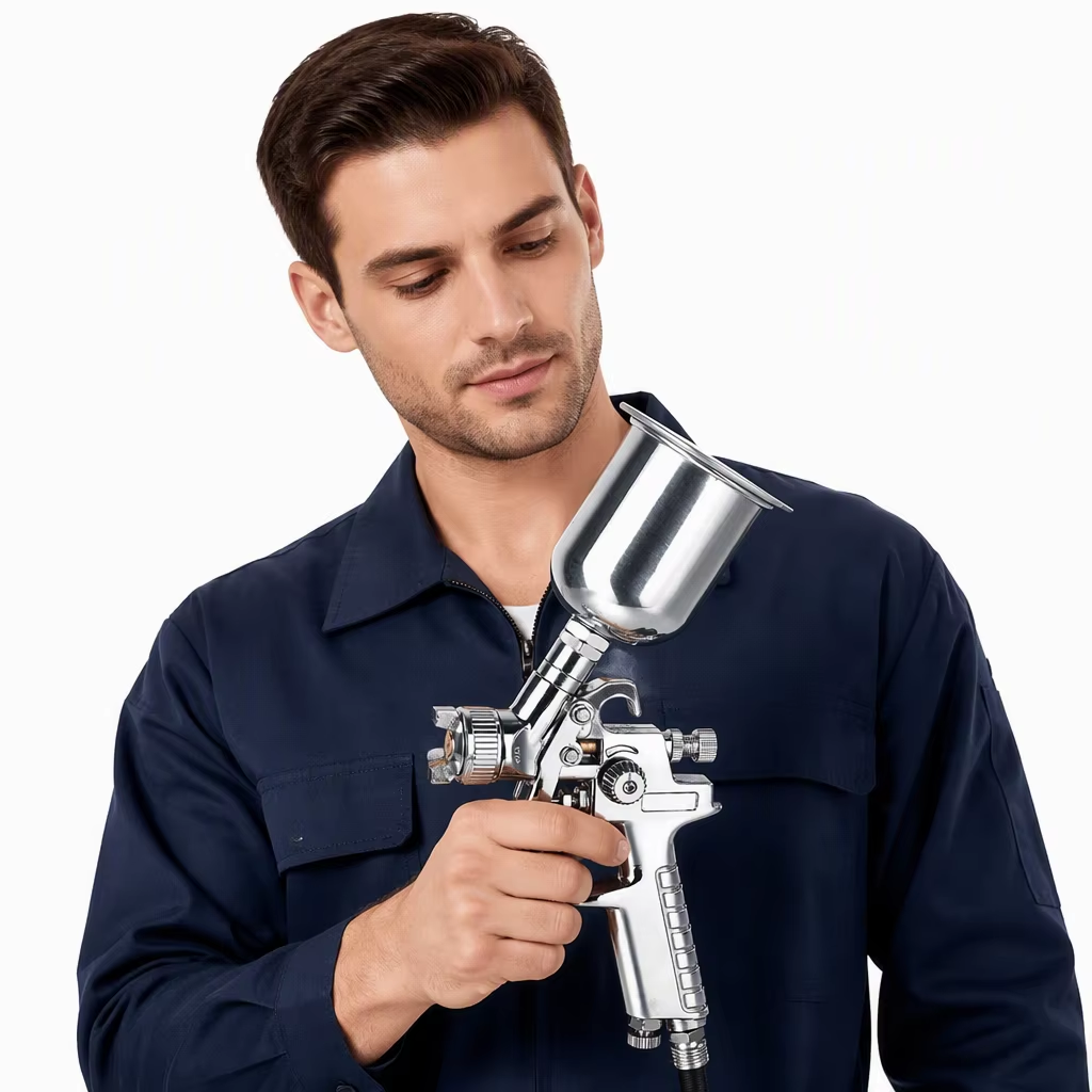 High-Performance Metal HVLP Gravity Spray Gun with Easy Adjustment