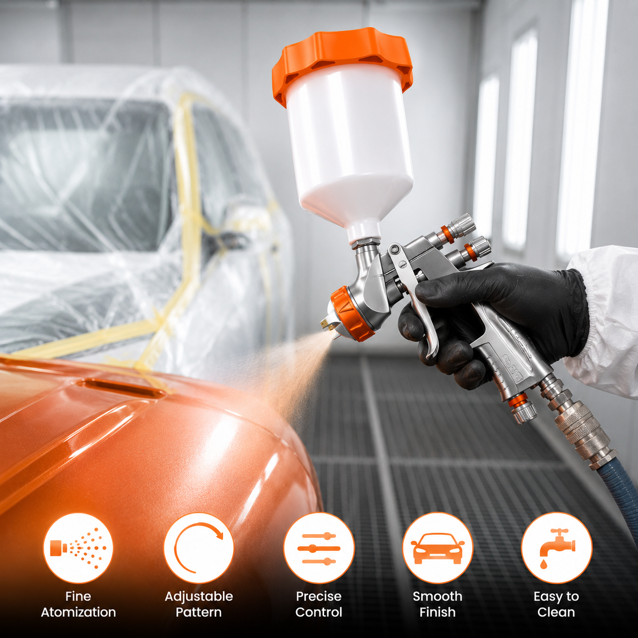 How SICOPRO LVLP Spray Gun Solves Uneven Coating, Orange Peel, Runs, and Grainy Finish Problems