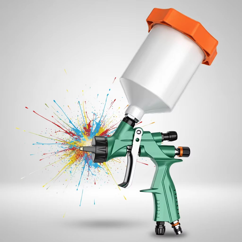 LVLP Gravity Feed Spray Gun for Automotive Workshop Painting and Refinishing