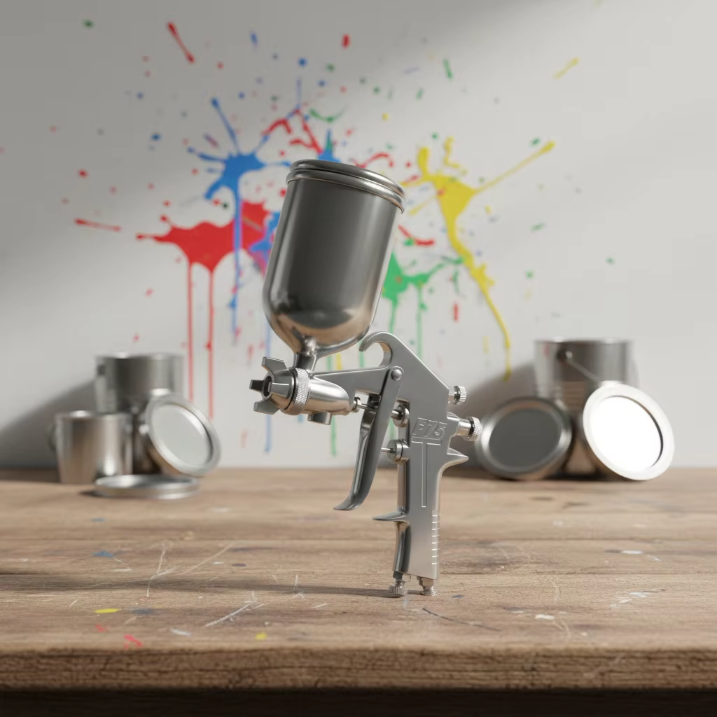 F75 Compact Gravity Feed Spray Gun for Technical Detail Finishing