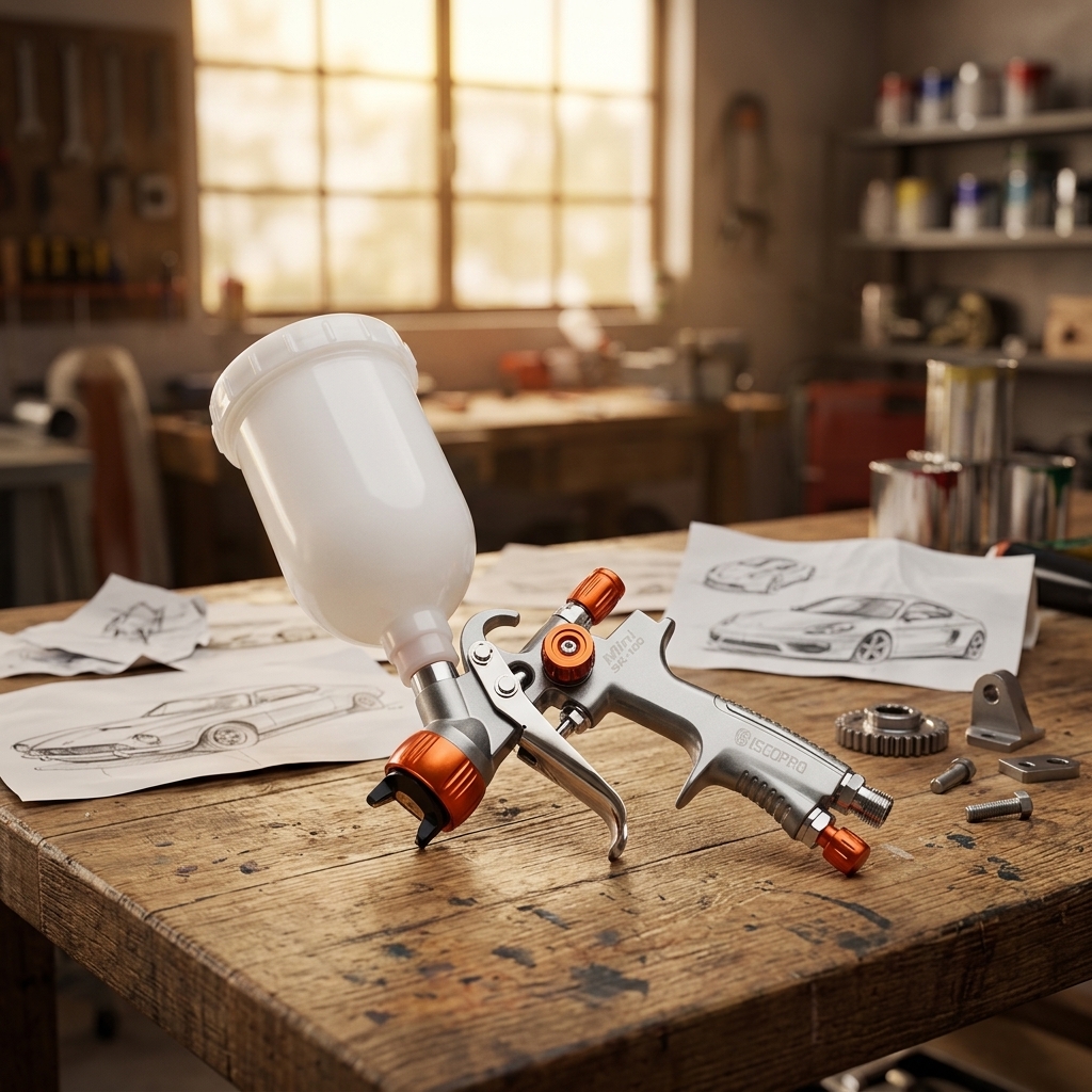 Mini LVLP Automotive Refinishing Spray Gun for Body Shop Repair