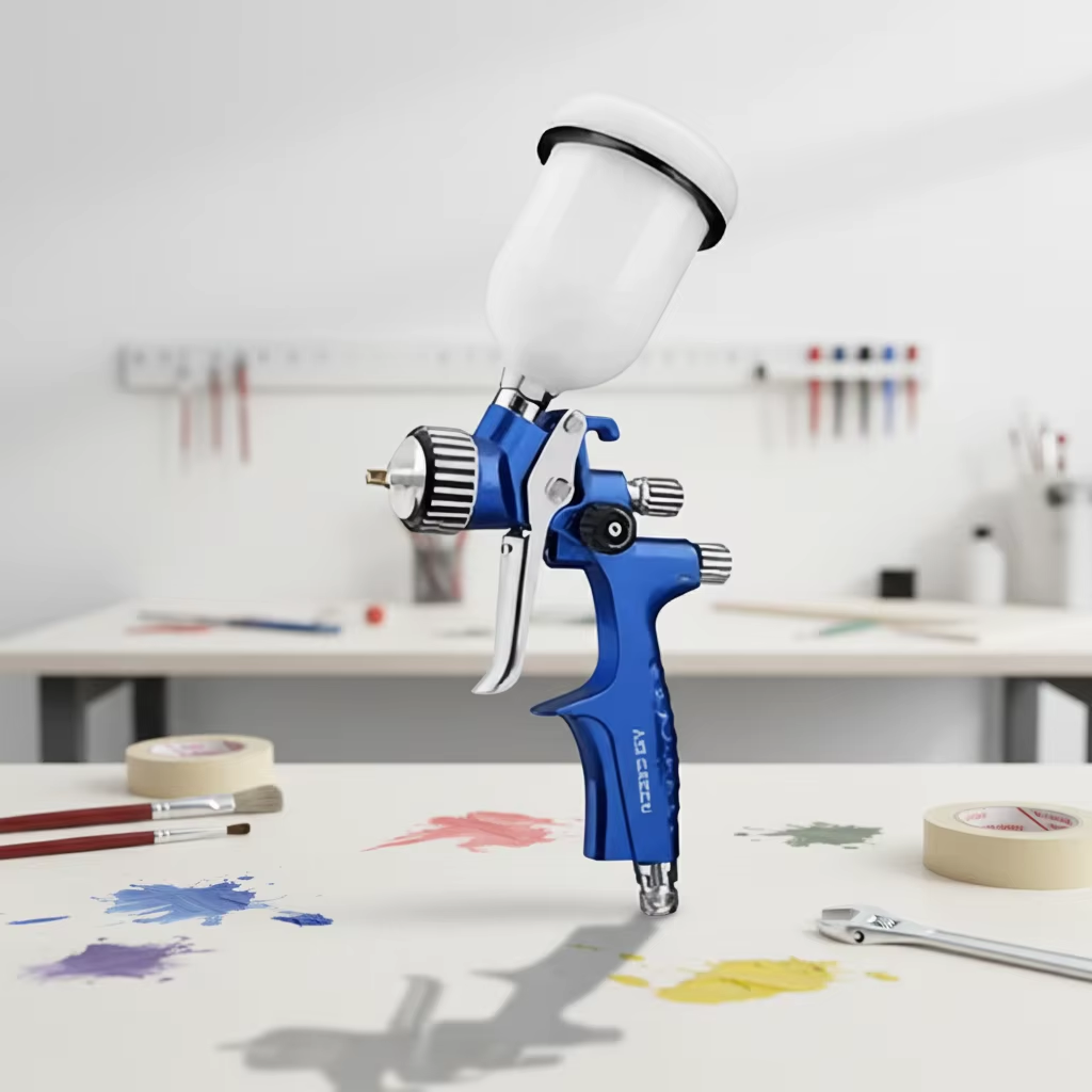 Industrial Blue LVLP Spray Gun for Metal Parts Refinishing