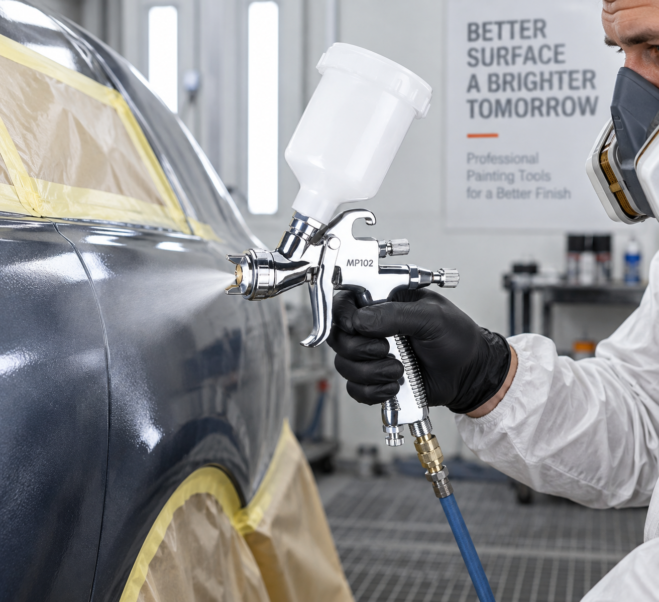 SICOPRO MP102 Professional Spray Gun for Automotive, Furniture and Industrial Coating