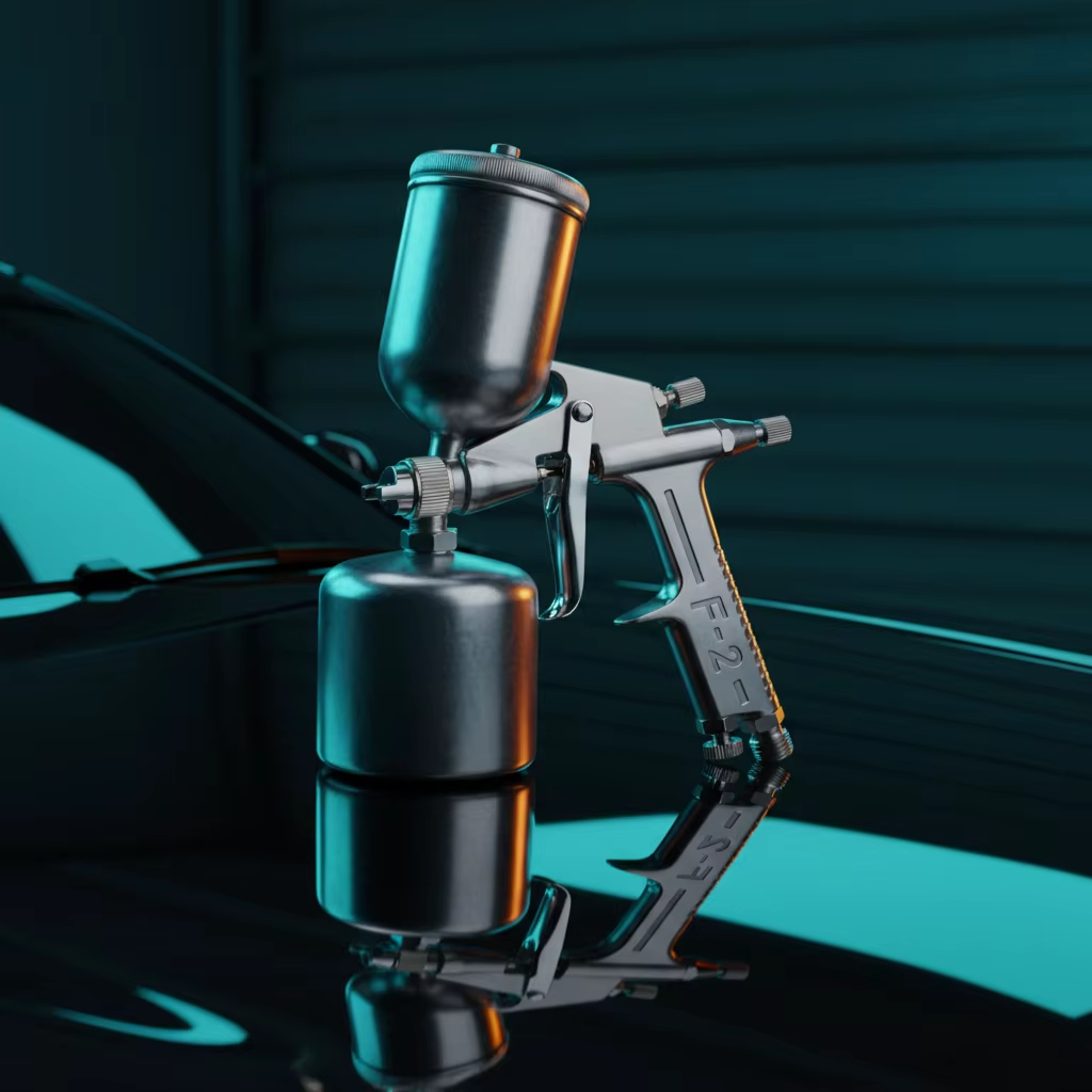 High Precision Gravity Feed Spray Gun with Stainless Cup for Fine Finishing