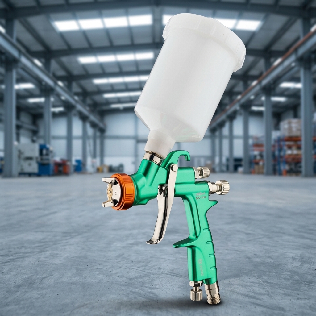 mini SK-300 Green LVLP Paint Spray Gun for Workshop Refinishing