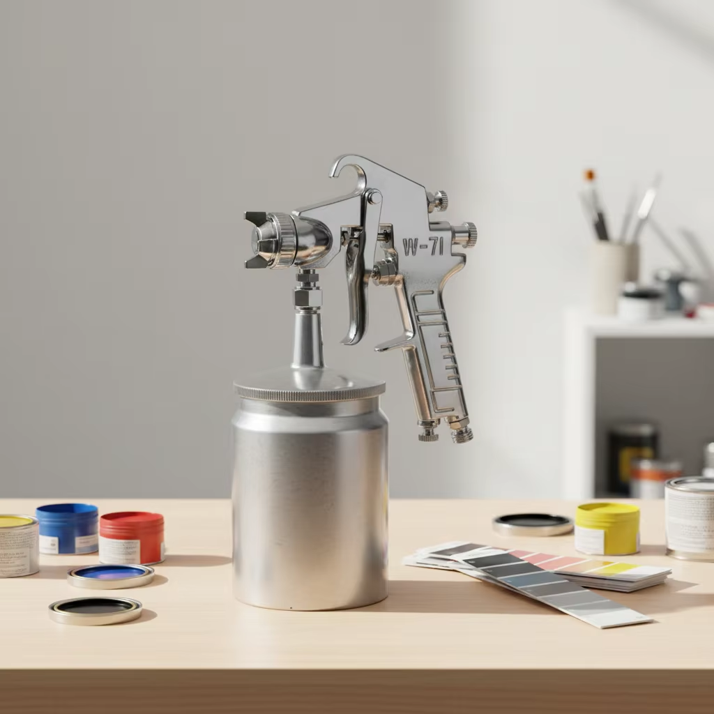 W-71 LVLP Spray Gun Aluminum Cup Professional Paint Sprayer #2