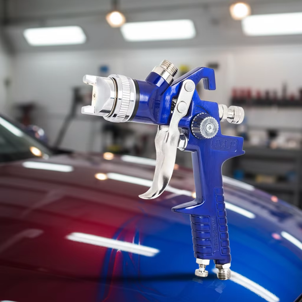 Blue LVLP Automotive Paint Spray Gun for Car Refinishing