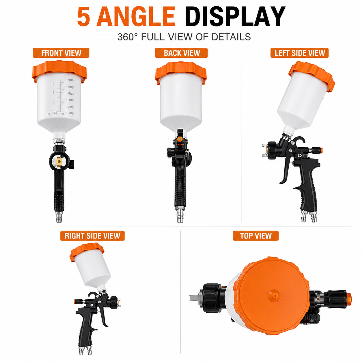 SICOPRO 600ml LVLP Spray Gun for Professional Auto Paint Results