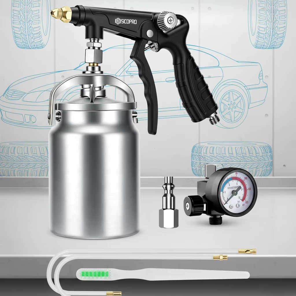 Professional Pneumatic Cleaning Spray Gun Kit with Aluminum Canister (Set Image 8)