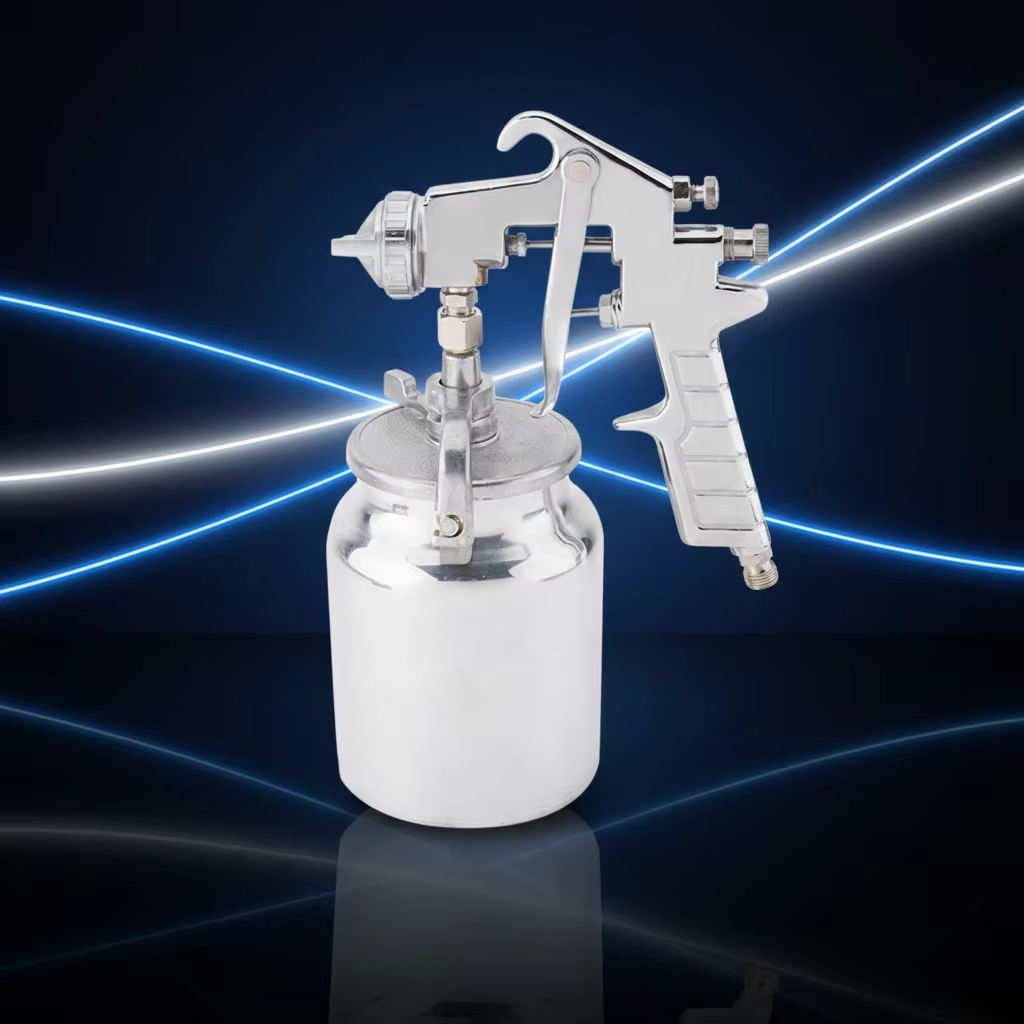 LVLP Pneumatic Spray Gun with Bottom Cup for Industrial Coating