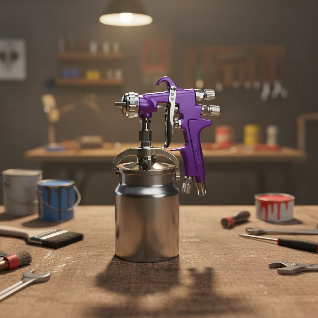 MP-741 Aluminum Cup Pneumatic Spray Gun for Automotive and Furniture Refinishing