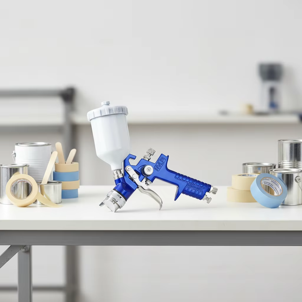 Gravity Feed LVLP Spray Gun with Paint Cup for Smooth Coating Projects
