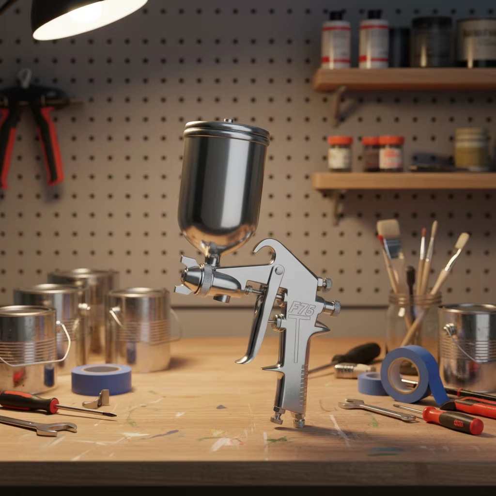 F75 Gravity Feed Touch-Up Spray Gun for Color Repair