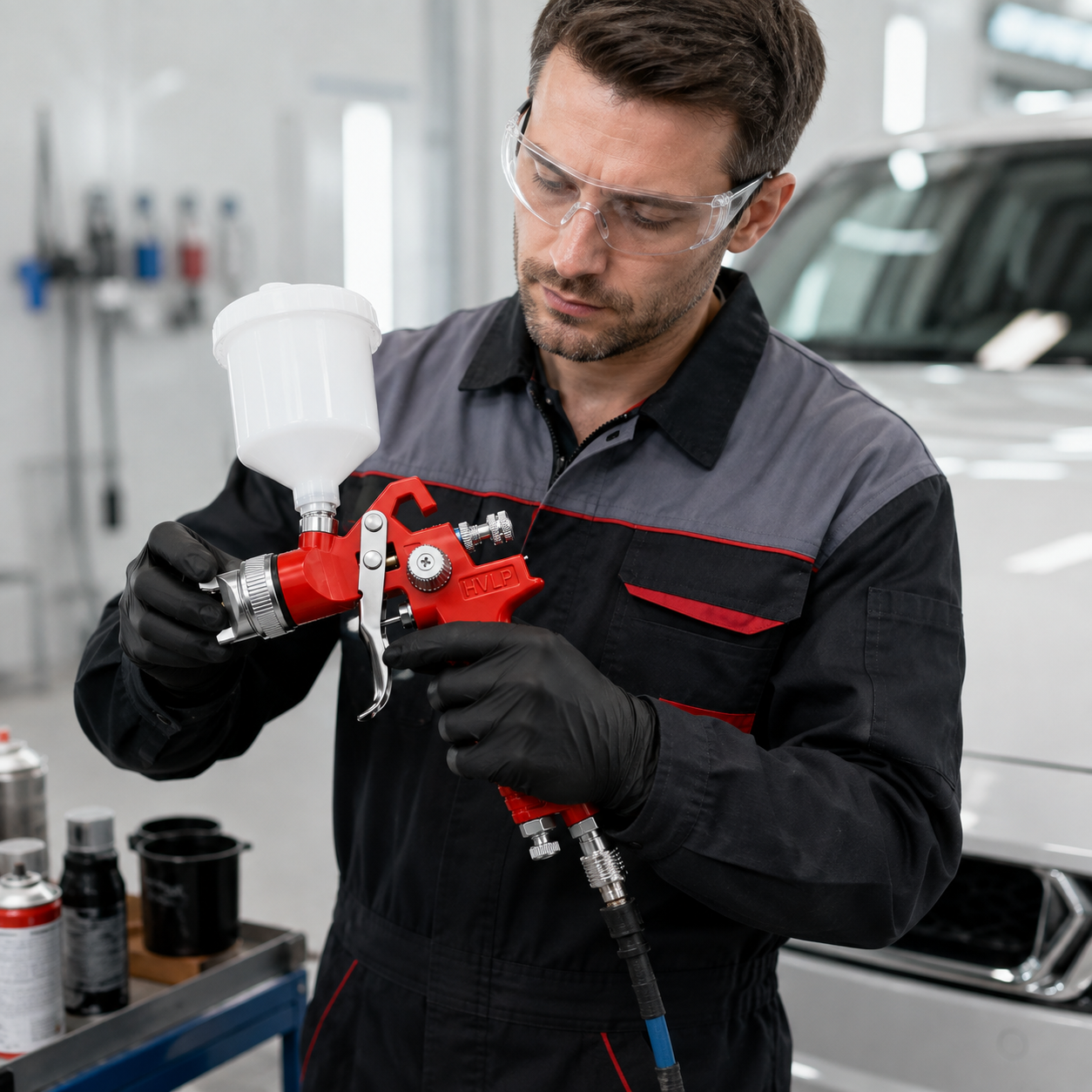Professional HVLP Spray Gun for Auto Body Shop Painting and Refinishing
