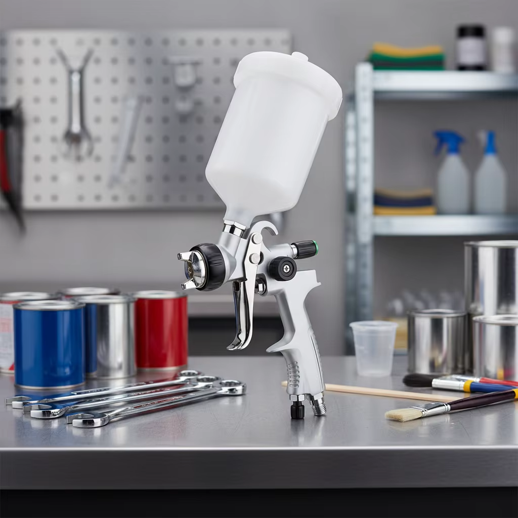 Color Finishing LVLP Spray Gun with Gravity Cup for Precision Paint Application