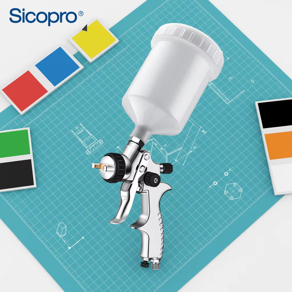 Precision LVLP Spray Gun for Coating Design and Sampling
