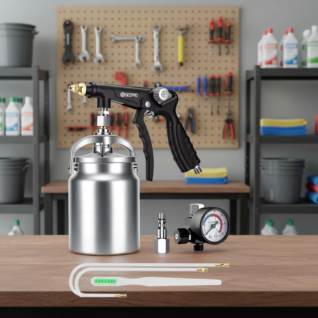 Professional Pneumatic Cleaning Spray Gun Kit with Aluminum Canister (Set Image 3)
