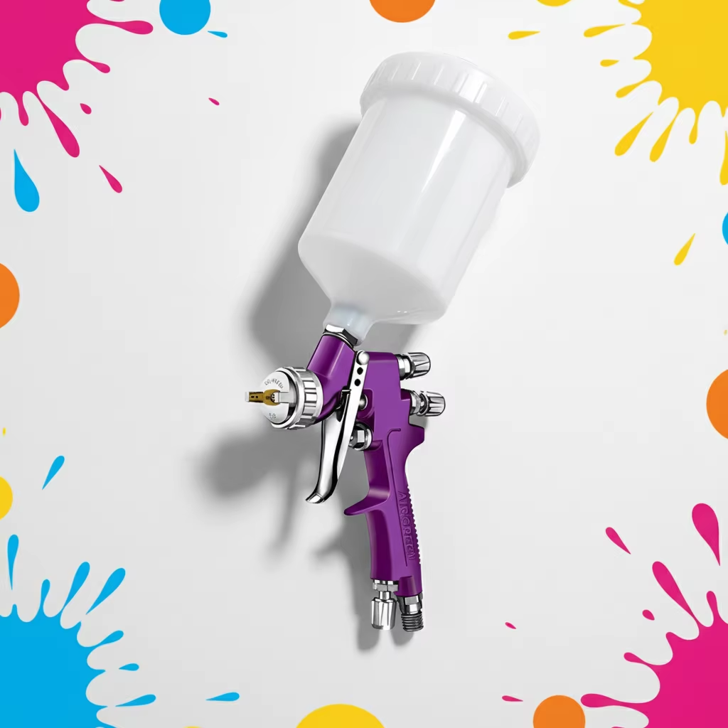 Fine Finish Gravity Feed Spray Gun for Furniture and Cabinets