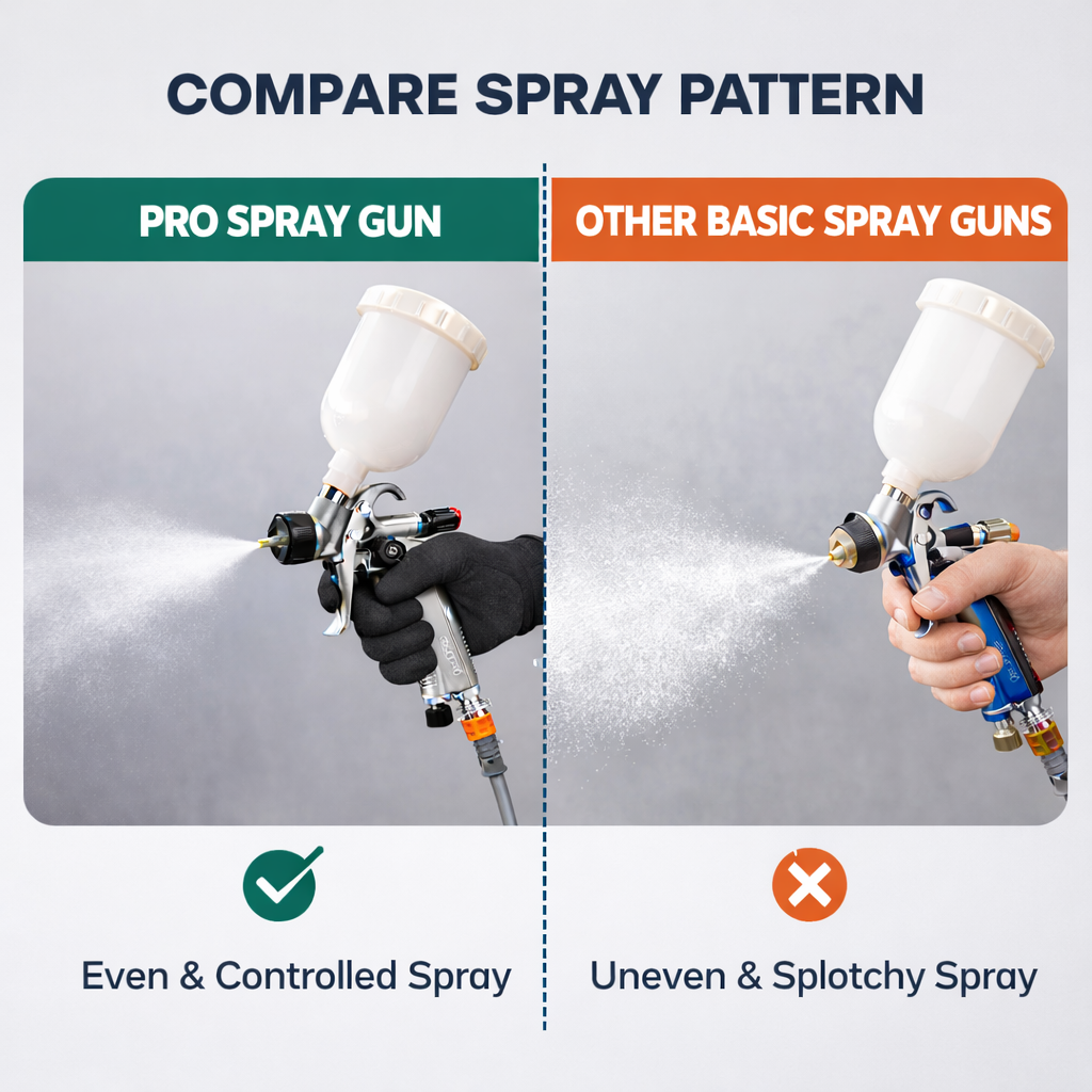 LVLP Fine Finish Spray Gun for Automotive Refinish and Wood Coating