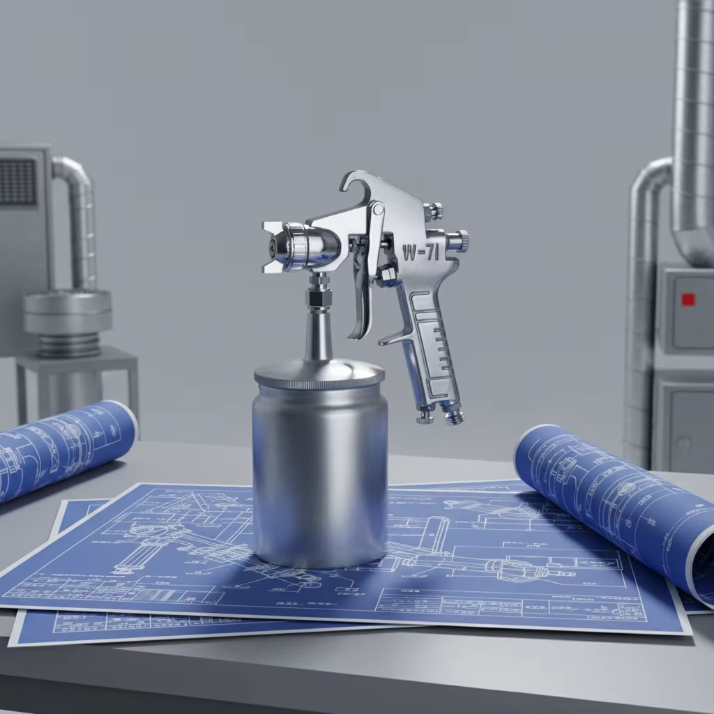 W-71 LVLP Spray Gun Workshop Paint Sprayer #6
