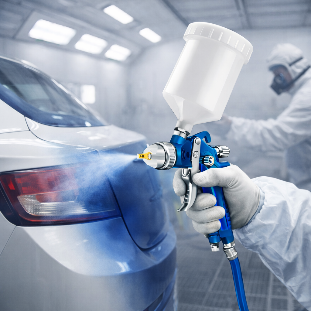 Automotive LVLP Spray Gun for Car Refinishing – Professional Gravity Feed Paint Gun