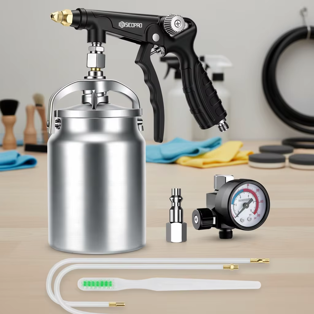 Professional Pneumatic Cleaning Spray Gun Kit with Aluminum Canister (Set Image 4)