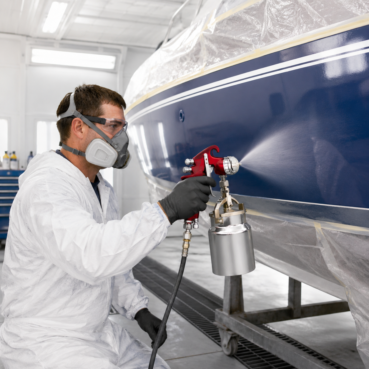 Clearcoat Application Techniques with an Industrial LVLP Spray Gun