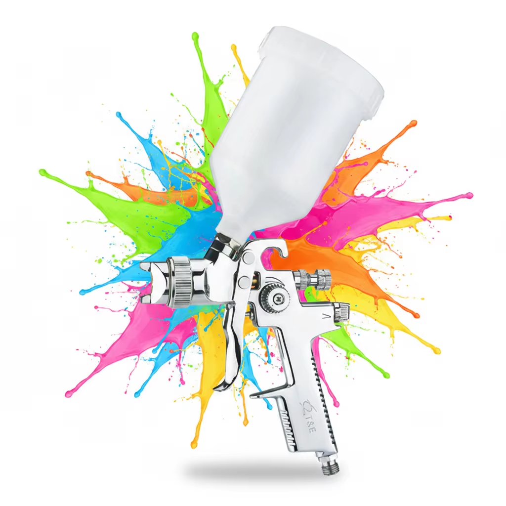 Color Finish LVLP Gravity Spray Gun for Smooth Coating and Decorative Paint Work