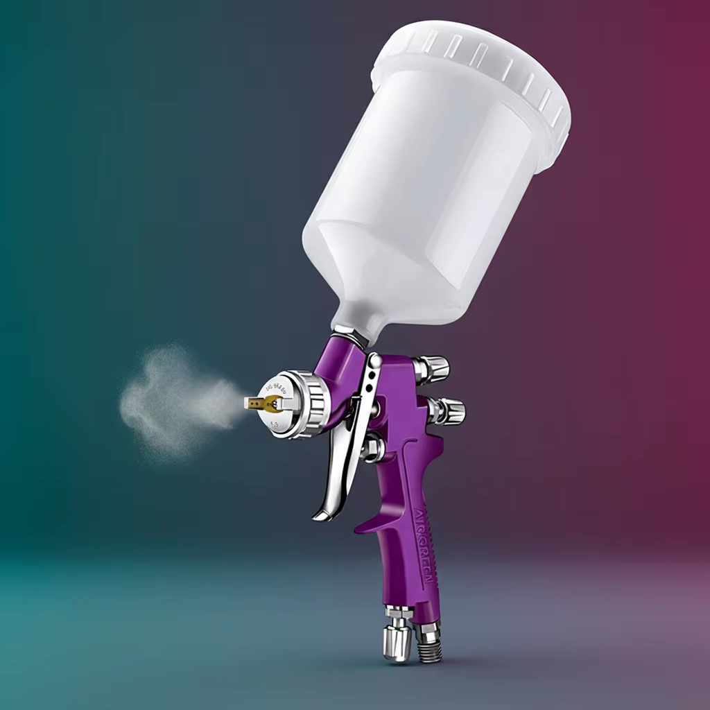 Water Based Paint Pneumatic Spray Gun with Gravity Cup