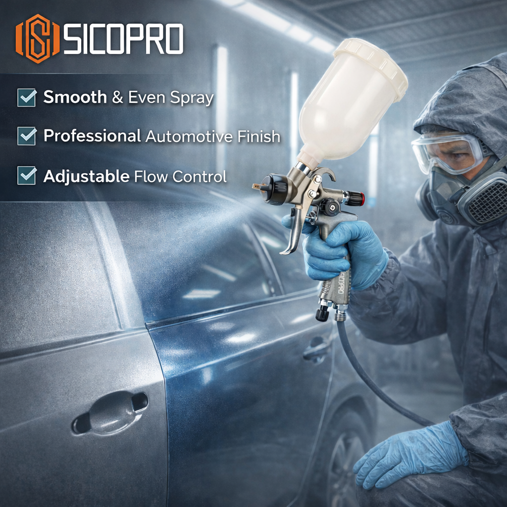 Professional Pneumatic Gravity Feed Spray Gun for Car and Furniture Painting
