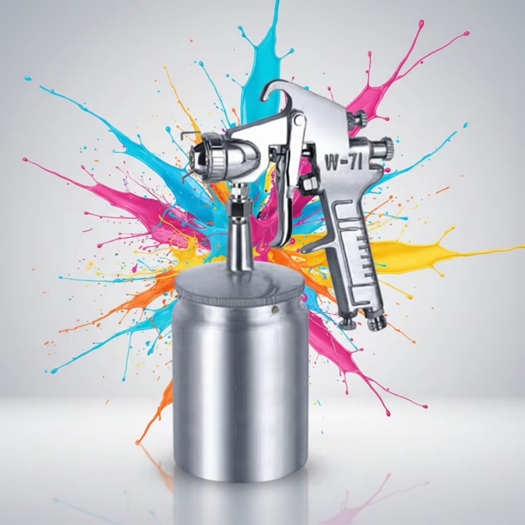 W-71 LVLP Spray Gun Bottom Cup Automotive Paint Sprayer #4