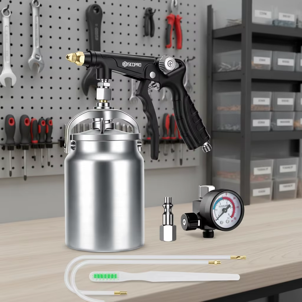 Professional Pneumatic Cleaning Spray Gun Kit with Aluminum Canister (Set Image 5)