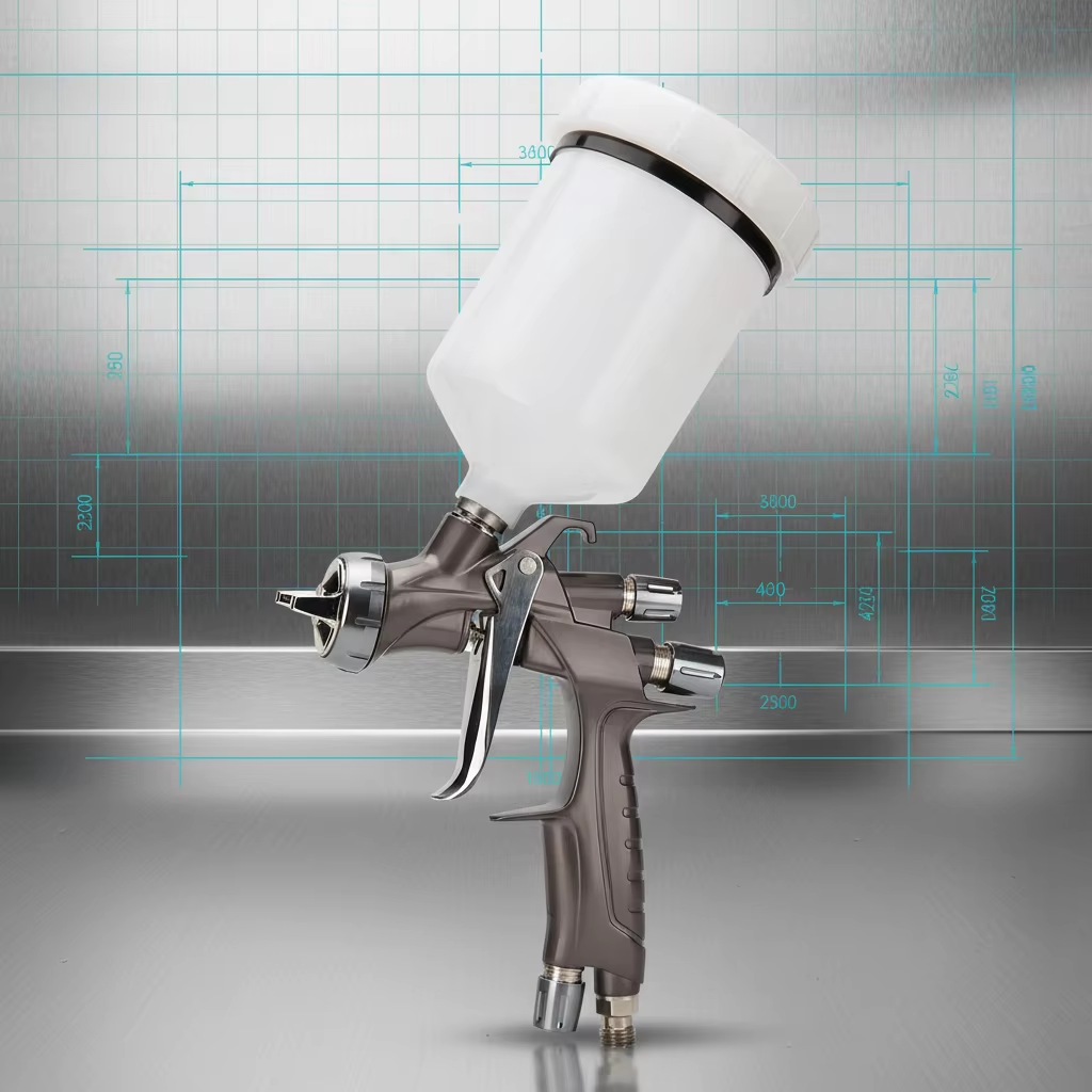 LVLP Gravity Feed Spray Gun Professional Low Pressure Paint Sprayer for Car Painting