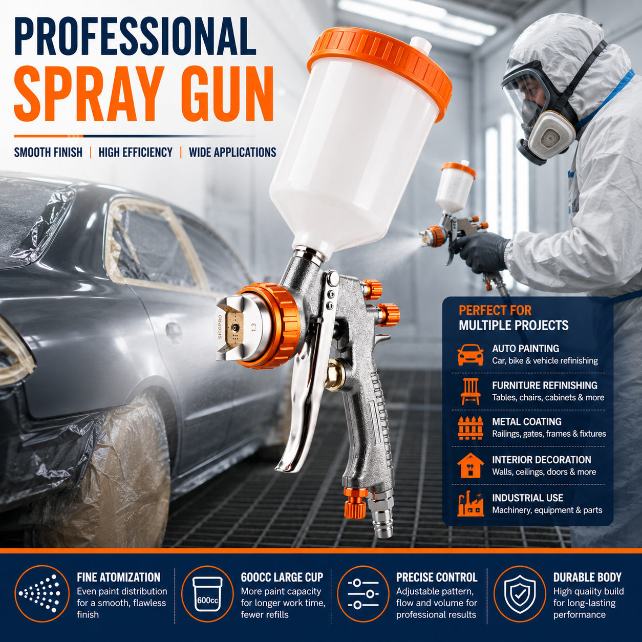 Why SICOPRO’s LVLP Spray Gun Stands Out Among America’s Top Spray Guns