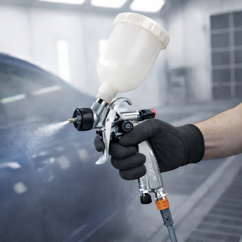 Adjustable Flow Control Gravity Feed Paint Spray Gun for Professional Coating