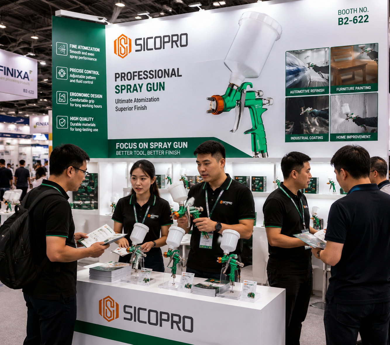 SICOPRO Professional Spray Gun for Trade Show and Distributor Display