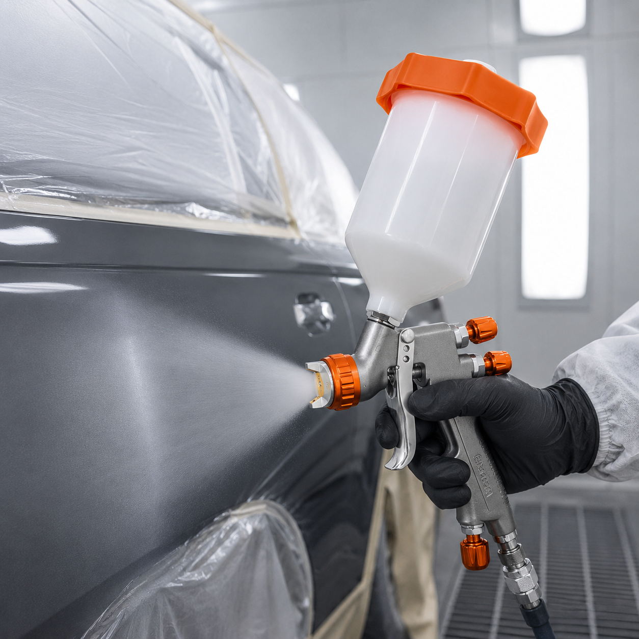 Gravity Feed LVLP Spray Gun for Smooth Auto Paint Finish